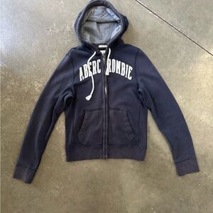 Abercrombie & Fitch Navy Zip Up Sweater